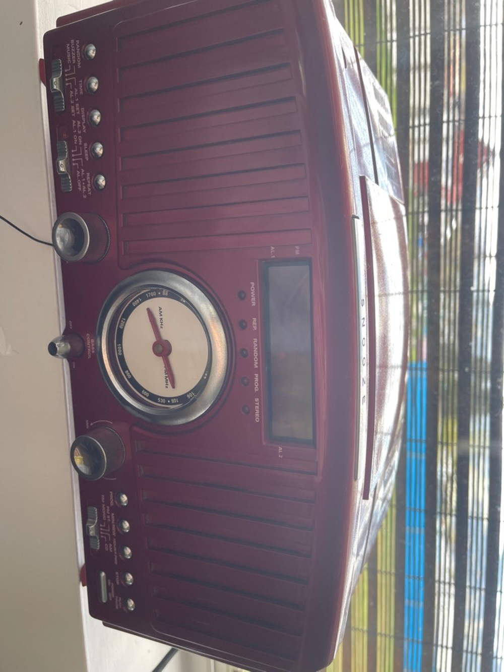 Red Vintage Style Retro Radio Player
